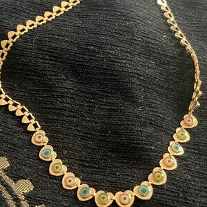 Gold plated and Multicolor Necklace